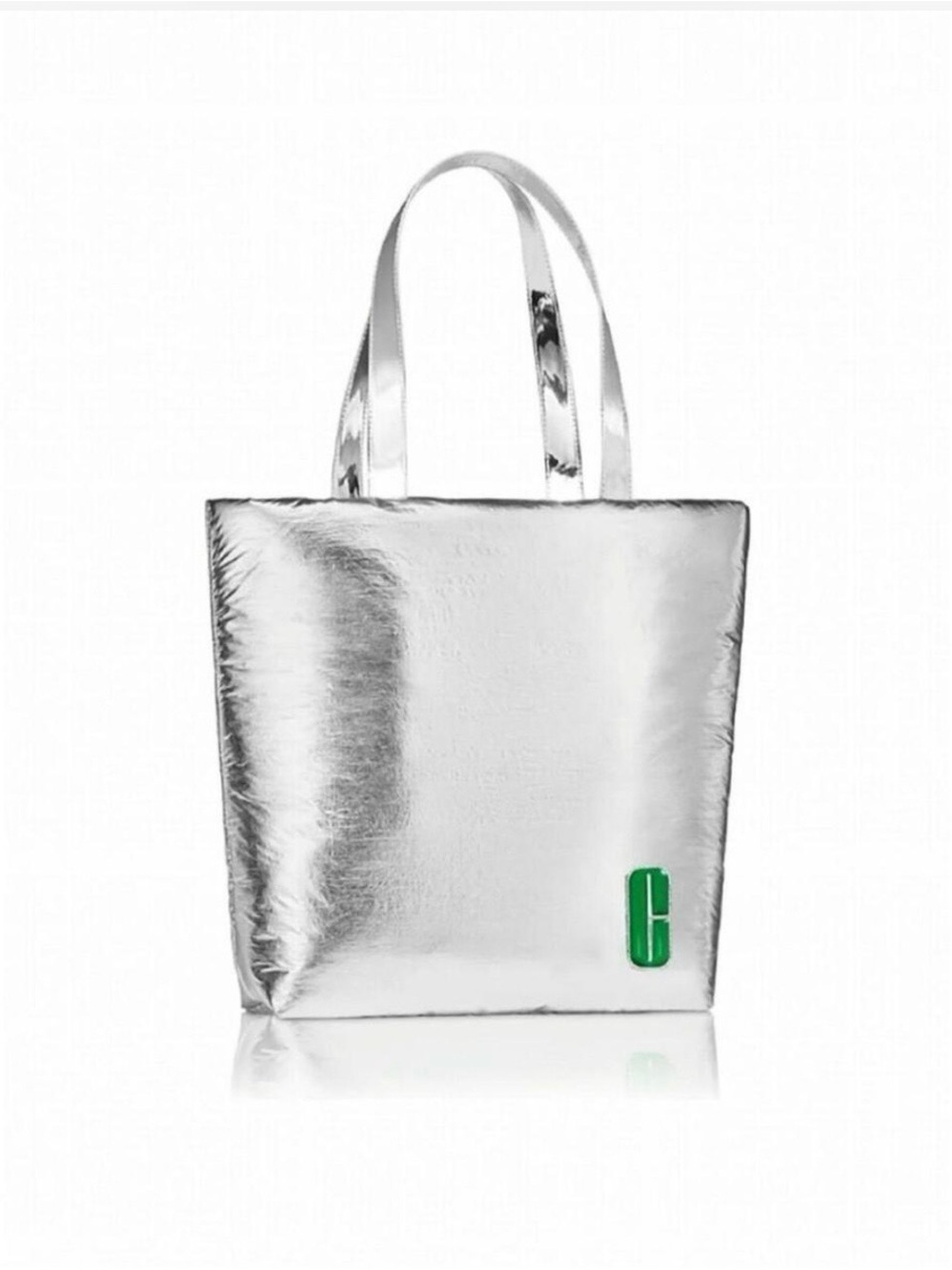 Clinique Silver & Green Limited Edition Tote Bag NWT